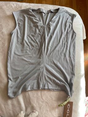 OGL Light Gray V-Neck Sleeveless Tank Top